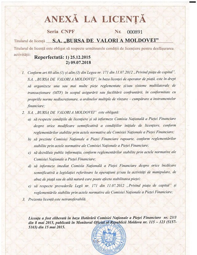 bursa de valori a moldovei | Dionisie Comerzan